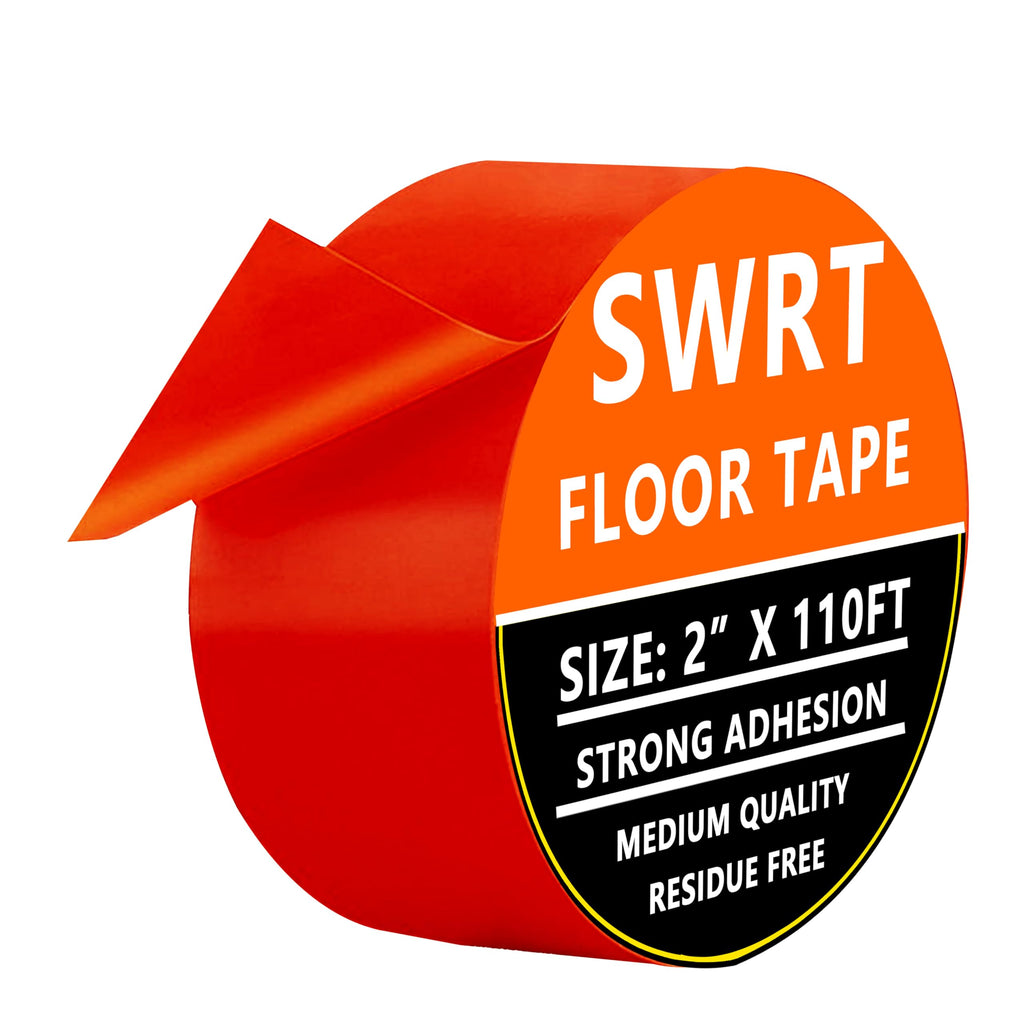 SWRT 2 Inch X 100 FT Reflective Tape Outdoor Waterproof Red & Fluorescent Yellow Reflective Tape Heavy Duty Strong Adhesive Hazard Caution Safety Warning Tape Reflector Conspicuity Tape for Trailer