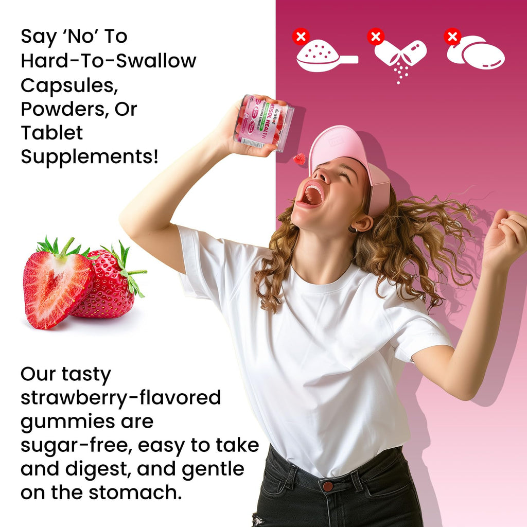 duwhot Cortisol Gummies, 15 in 1 Lower Cortisol Supplements for Women, w. Ashwagandha, Magnesium, Phosphatidylserine, Folate for Hormone Balance, Mood, Focus, Sleep Support, Sugar Free, Vegan, 120