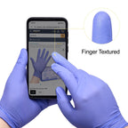 SwiftGrip Disposable Nitrile Exam Gloves, 3mil, Medium, Box of 50, Violet Nitrile Gloves Disposable Latex Free for Medical, Cleaning, Cooking & Esthetician, Food-Safe, Powder-Free, Non-Sterile, Purple