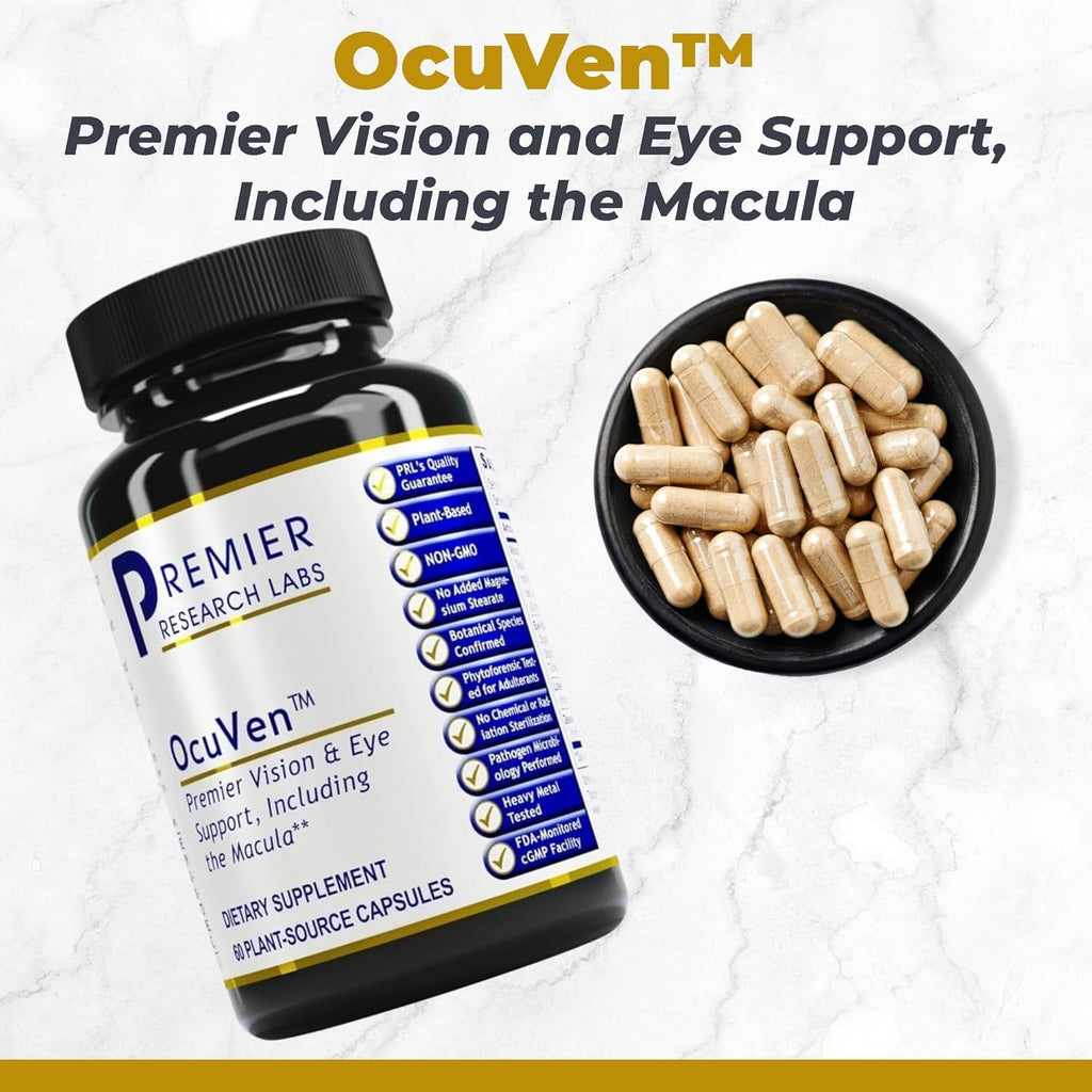 Premier Research Labs OcuVen - Lutein and Zeaxanthin Supplement, Eye Health Vitamins for Adults & Seniors, Vision Supplements, Macular Health, Eye Care - 60 Vegetarian Capsules