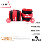 Ankle Weights for Women, Men and Kids - 0.5 LB x 2 Strength Training Wrist/Leg/Arm Weight with Adjustable Strap for Jogging, Gymnastics, Aerobics, Physical Therapy (Red)