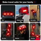 PHIXBEAR 20 Pcs Super Reflection Reflective Stickers, Safety Reflective Tape for Car Bike Mailbox Helmet, Red Tape Outdoor Waterproof 3.15" X 1.18"