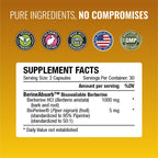 Approved Science Berberine 1000mg - High Absorption Berberine Supplement with BioPerine - 360 Capsules - 6 Month Supply - Vegan