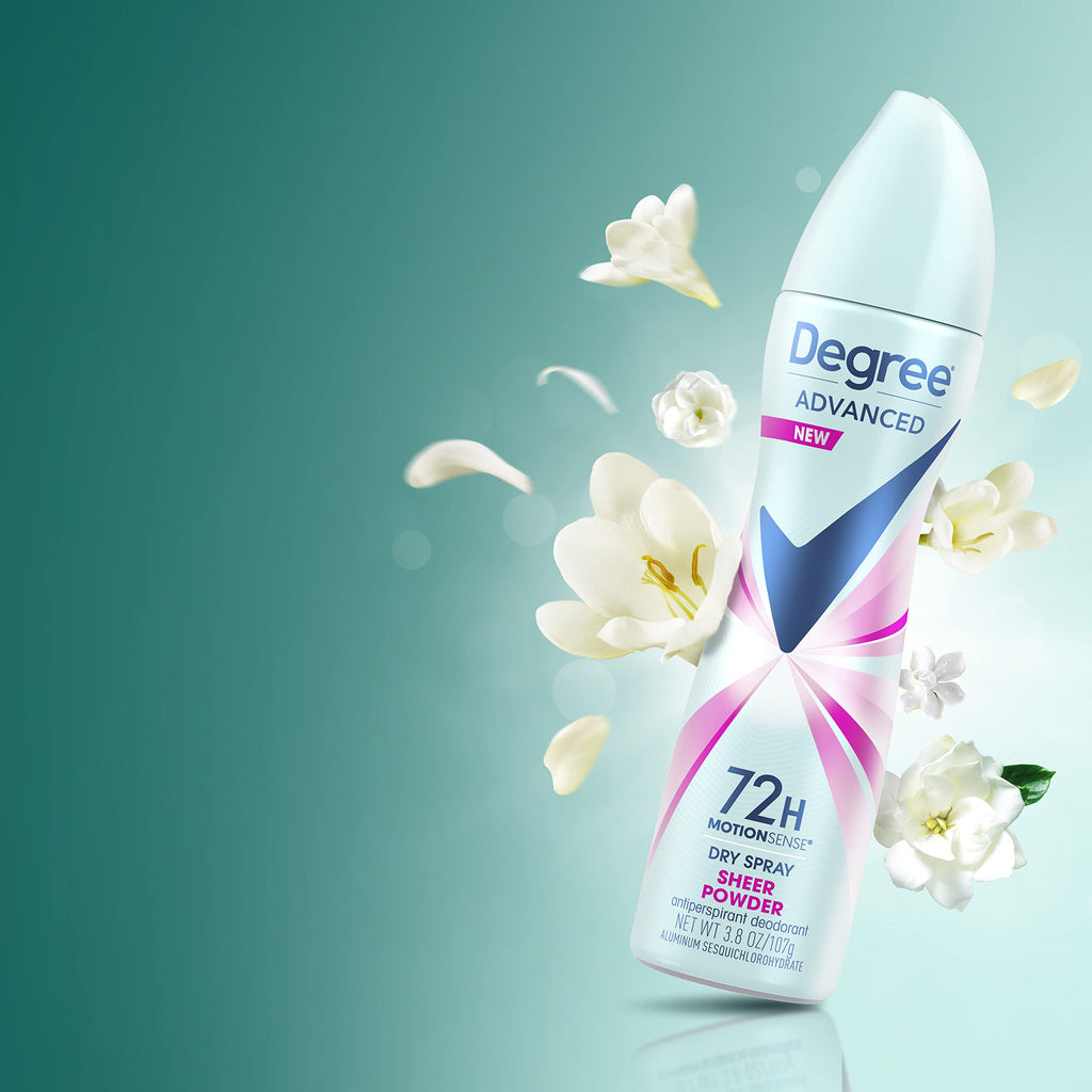 Degree Advanced Antiperspirant Deodorant Dry Spray, 3 Pack, 3.8 oz