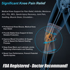 NEENCA Professional Knee Brace for Pain Relief, Medical Knee Support with Patella Pad & Side Stabilizers, Compression Knee Sleeve for Meniscus Tear, ACL, Joint Pain, Runner, Workout - FSA/HSA Eligible