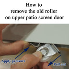 Combo Sliding Screen Door Upper + Lower Roller Assembly Fits Andersen Part #1997063 & #1997310 (1991 to P), 1-1/4" Nylon Concaved, Edge Adjustable, 2 Pairs
