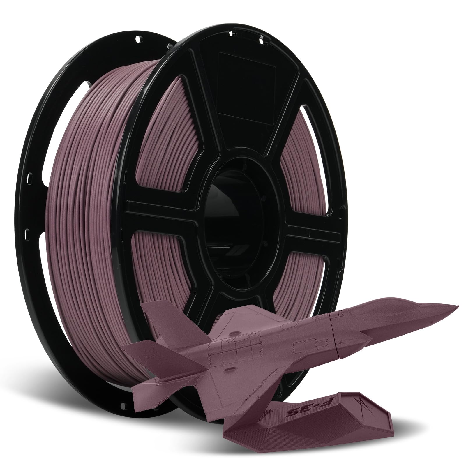 FLASHFORGE Carbon Fiber PLA Filament 1.75mm Dusty Pink, Reinforced 3D Printer Filament 1kg, Lightweight & High-Strength PLA-CF Filament, Strong & Easy to Print