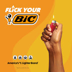 BIC Maxi Pocket Lighter, Special Edition Marble Collection, Assorted Unique Lighter Designs, 8 Count Pack of Lighters (Colors May Vary)