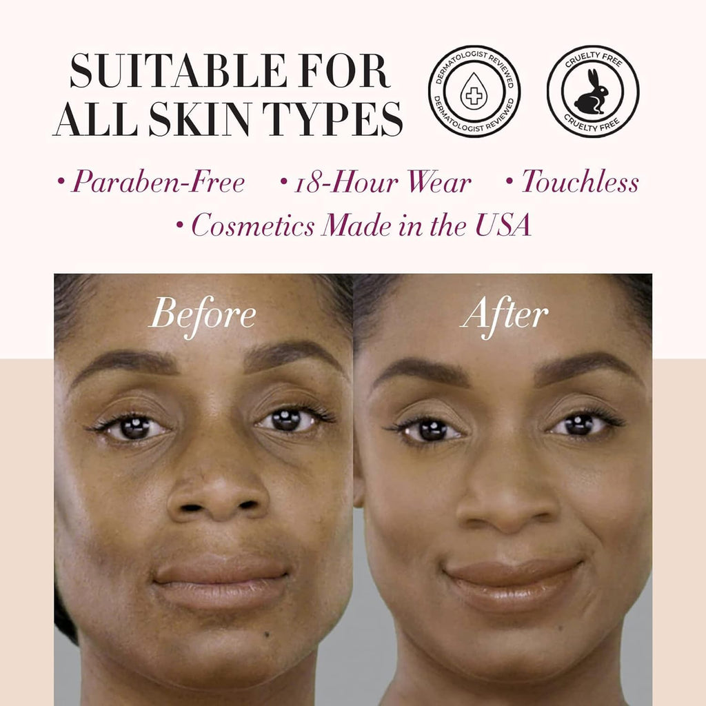 Luminess Air Icon Makeup Airbrush System and 4-Piece Foundation Starter Kit, Tan Coverage - Quick, Easy & Long Lasting Application - Includes Silk 4-In-1 Foundation, Highlighter & Blush