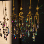 Troyune 50pcs Sun Catcher Crystals, 38mm Icicle Prisms for Chandelier Lamp Candle Holders, Curtain DIY Pendant Drops in AB Colors