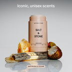 Salt & Stone Aluminum-Free Deodorant for Women & Men Saffron & Cedar 2.6 oz