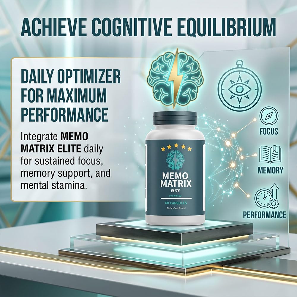 (1 Pack) Memo Matrix Capsules, Official MemoMatrix Supplement Pills with Premium Ingredients, Advanced Formula Support for Active Lifestyle & Overall Wellness Reviews (60 Capsules)
