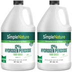 SimpleNature 12% Food Grade Hydrogen Peroxide Solution - 2 Gallons - Natural Multipurpose Cleaner - Made in USA - Ideal for Commercial, Residential, Kitchen, Bath, Laundry, and More
