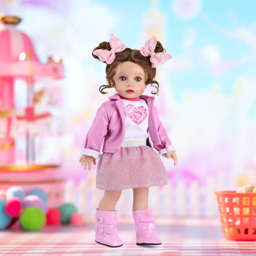 BABESIDE Lifelike Reborn Baby Dolls Dara - 15 Inch Realistic-Newborn Baby Doll Brown Hair Girl Handmade Real Life Toddler Dolls with Clothes and Toy Accessories Gift for Kids Age 3+