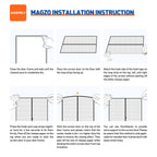 MAGZO Customized Magnetic Screen Door, Sturdy Magnets Double Mesh Door Screen Curtain with Full Frame Hook & Loop for French Entrance