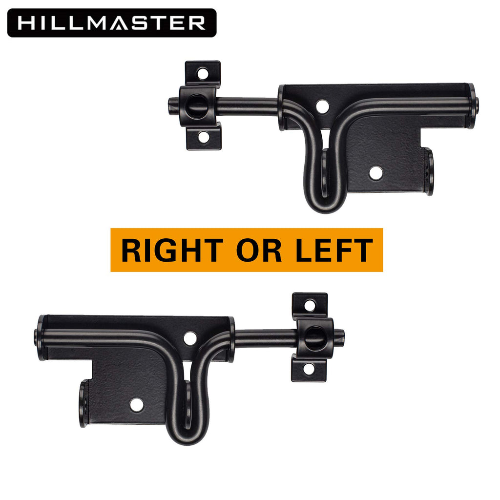 HILLMASTER Heavy Duty Slide Bolt Gate Latch with Padlock Hole, Sliding Bolt Gate Lock Door Latches Hardware for Wooden Fences Barn Doors, 2 Pack