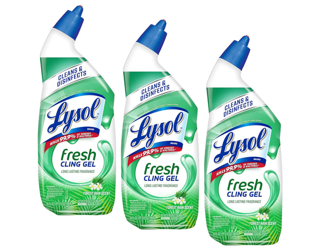 Lysol Cling Gel Toilet Bowl Cleaner, Country Scent, 24 Ounce (Pack of 3)