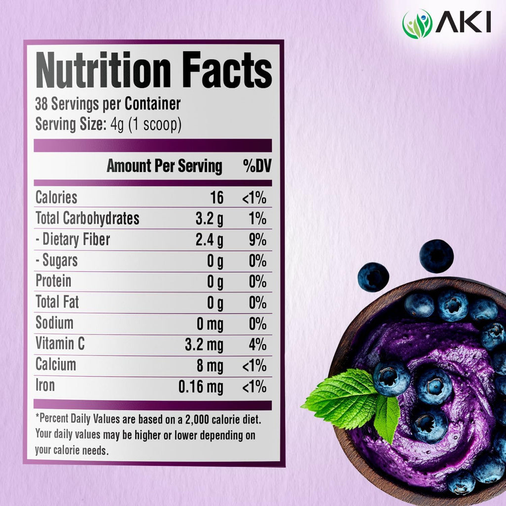 AKI Maqui Berry Extract Powder – Wild Harvested from Patagonia, High in Anthocyanins & Polyphenols, Freeze-Dried Superfruit for Smoothies, Non-GMO, Vegan, 150g/ 5.3 oz
