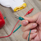 WG-026 10-Piece Test Lead Set with Alligator Clips, 22 AWG, 20.5-Inch, 5 Colors Copper Wire Soldered and Stamped Alligator Clips，Testing Probes, Crocodile Jumper Wires Cable for Electrical Testing