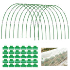 50 PCS Rust-Free Garden Hoops for Raised Beds With Garden Netting Clips