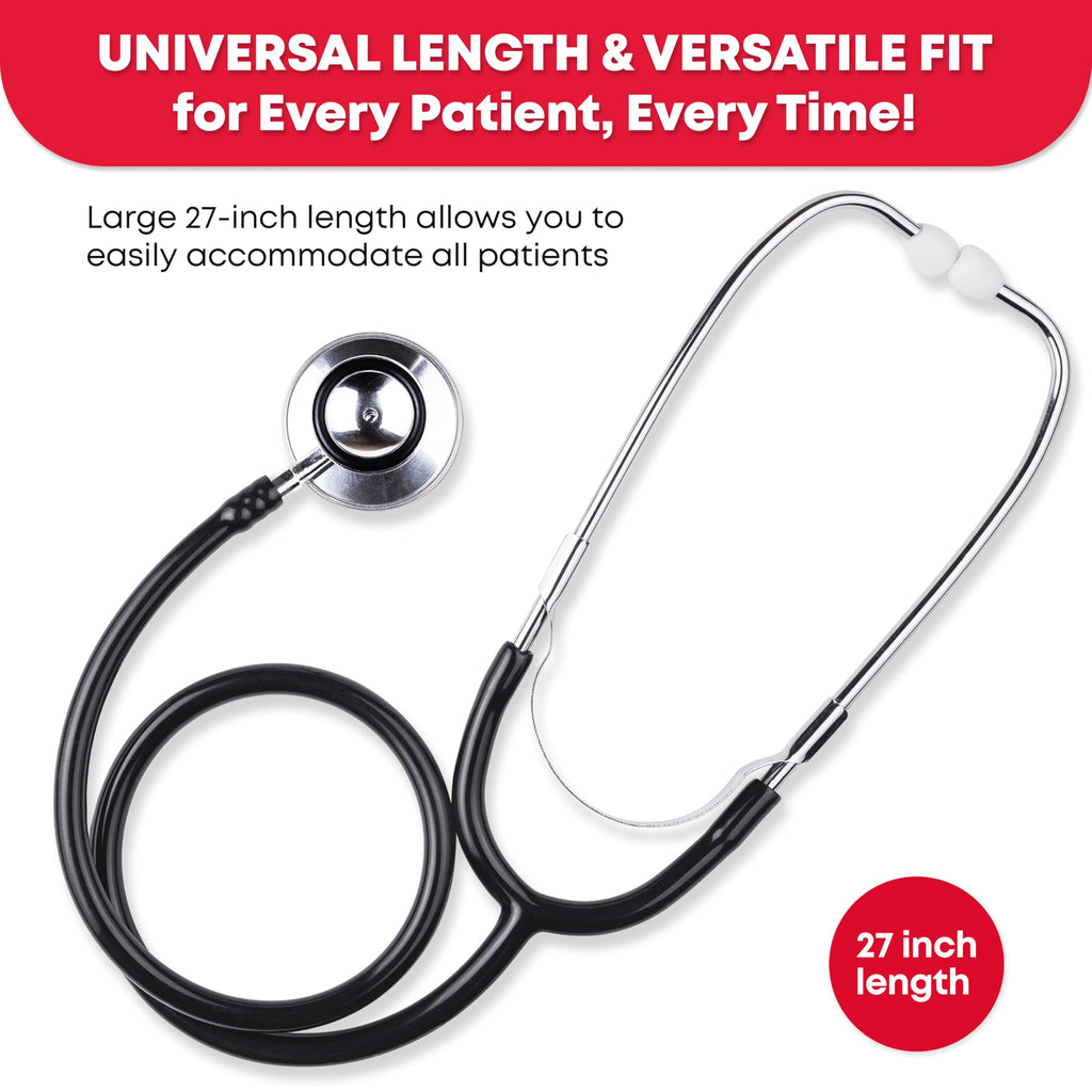 Ever Ready First Aid 143200 Dual Head Stethoscope, Black