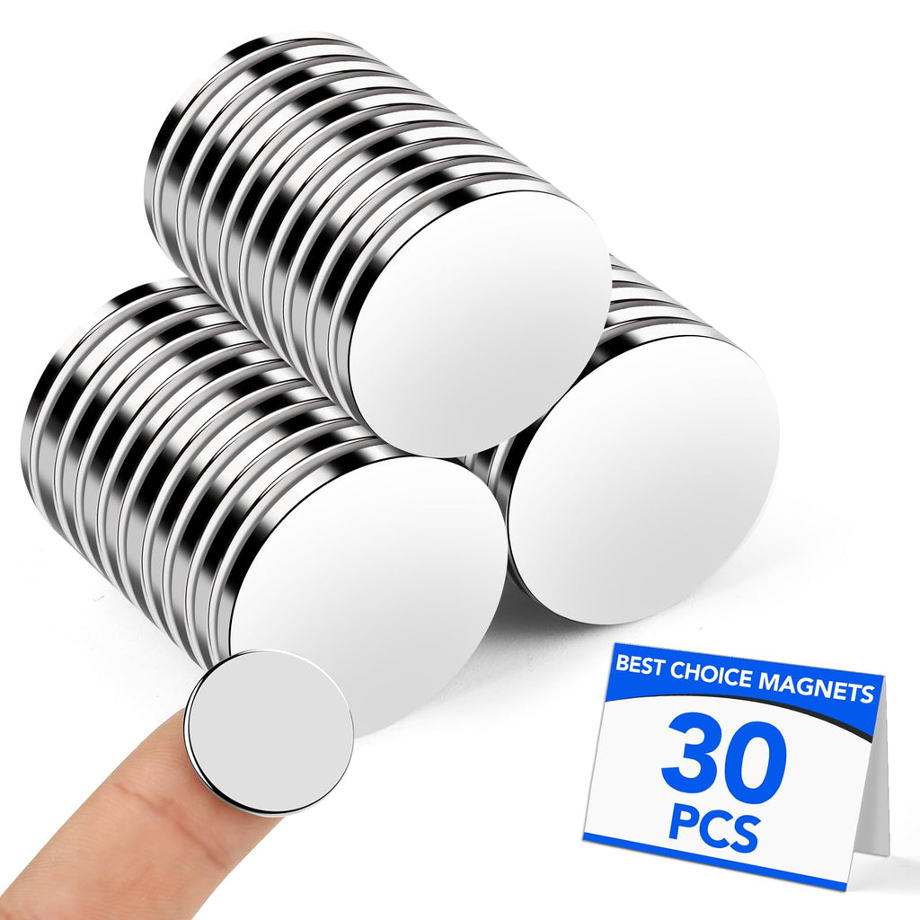 BEST CHOICE MAGNETS 30 Pack Rare Earth Neodymium Magnets, 20x2mm