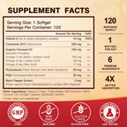 CoQ10 200mg Softgels with Vitamin E & Omega 3-6 -9 & PQQ - High Absorption Coenzyme Q10 with Bioperine | Maximum Antioxidant | Heart Supports & Cellular Energy Production Supplement | 120 Servings