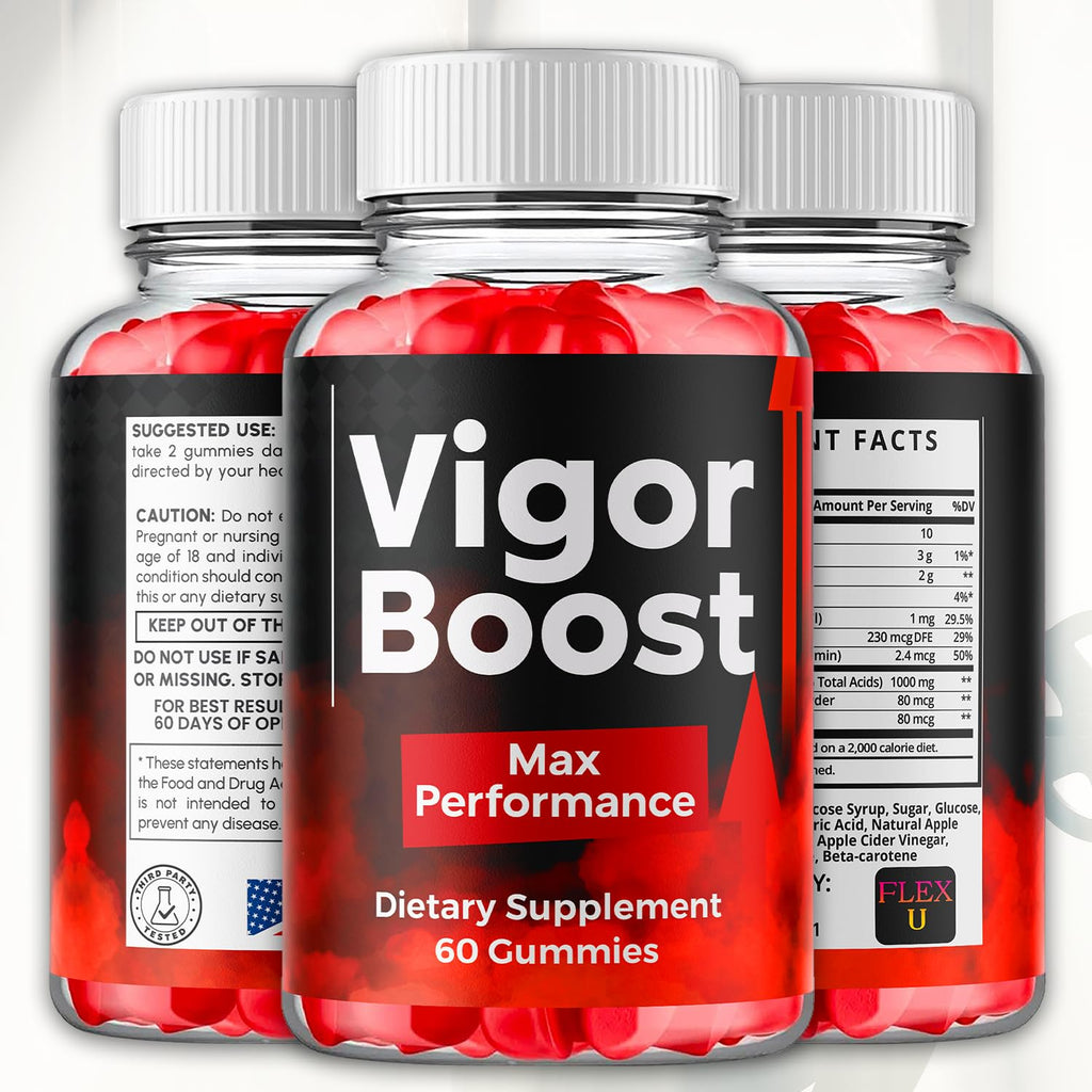 (3 Pack) Vigor Boost Gummies for Men, VigorBoost Male Support Gummys with Natural Ingredients, Advanced Vigor Boost Maximum Strength Premium Vitamin Gummy for Men's Health and Wellness (180 Gummies)
