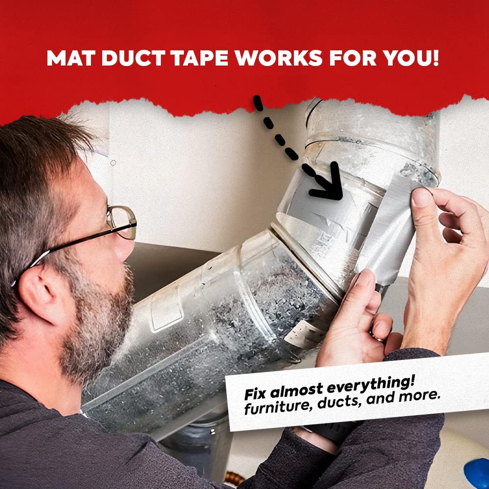 MAT Duct Tape Schoolbus Yellow Industrial Grade, 2 inch x 60 ft. Waterproof, UV Resistant for Crafts, Home Improvement, Repairs, & Projects
