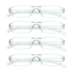 LifeArt Blue Light Blocking Reading Glasses, 2 or 4-Pack Men’s and Women’s Rectangular Frame, Anti-Reflective Lenses, +2.00Magnifaction