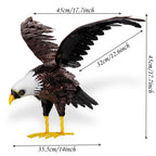 Bald Eagle Statue Garden Sculpture, Metal Yard Art Eagle Decoration, Large Eagle Outdoor Statues for Garden Yard Lawn Decoration