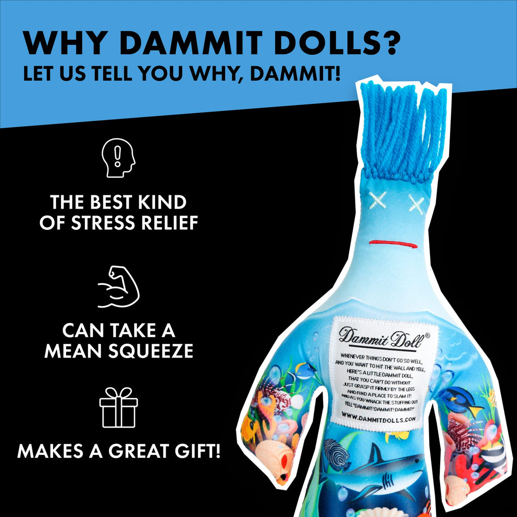 Dammit Doll - Limited Edition - Dammit Life Aquatic Doll - Stress Relief, Gag Gift