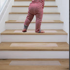 Clear Stair Treads Non Slip 15 Pack, Transparent Waterproof Anti Slip Strips for Wooden Steps Indoor, 4'' x 30'' Pre-Cut Grip Tape Safety for Elderly Children and Pets