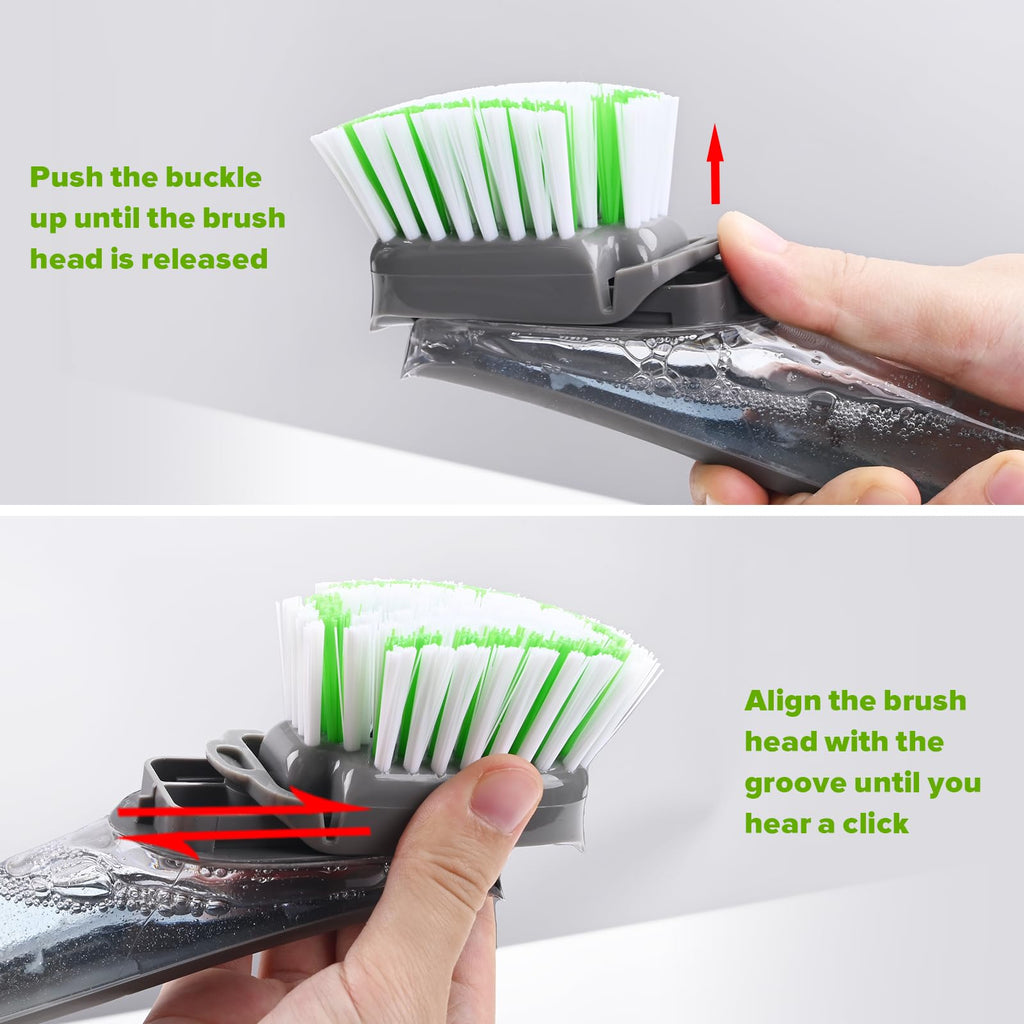 Dishwand Brush Refill, 8 Pack Dish Brush Refills Compatible with Scotch-Brite Dishwand, Dish Soap Brush for Dishes, Pans, Sink, Pots