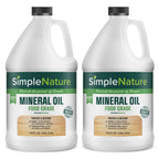 SimpleNature Food Grade Mineral Oil - for Moisturizing, Lubricating, Restoring & Protecting Wood, Cutting Boards, Butcher Block, Countertops, and Stainless Steel (2 Gallons)