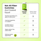 HUM Celery Juice Fiber Gummies for Adults, First Prebiotic Celery Juice Gummy, Gluten Free Fiber Supplement Supports Detoxification, Gut Health, Greens Gummies, Chlorophyll & Prebiotic Fiber, 60 Count