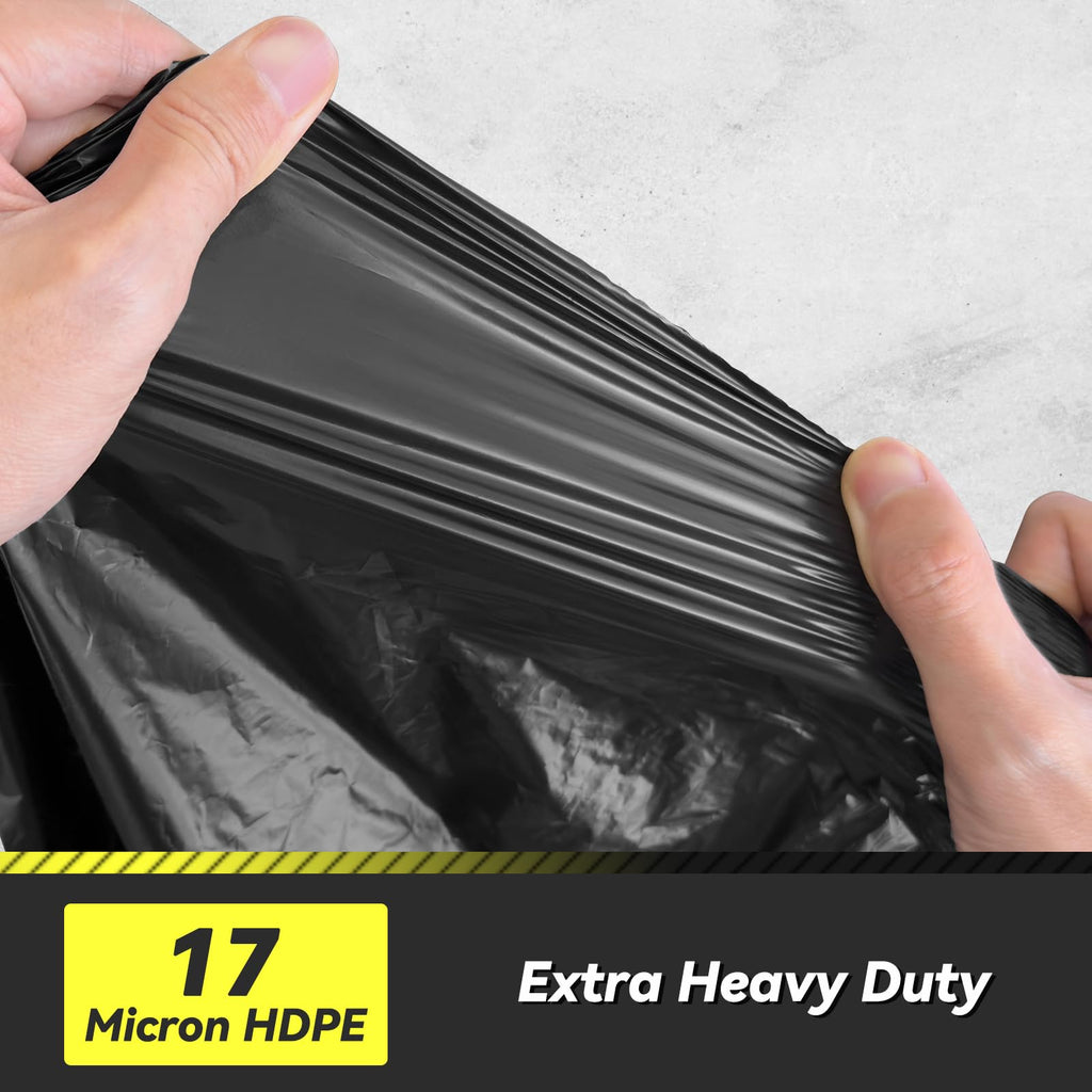 Wowflash 100 Count 17 Micron Extra Heavy Duty 4 Gallon Trash Bags