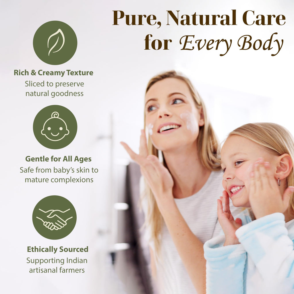 era of nature Organic Unrefined Raw African Ivory White Shea Butter 16oz - Moisturizing Raw Shea Butter Bar for Skin & Hair, DIY Lip Balm Base, Cream, Soap & Lotion Making Supplies Kit, Skincare