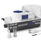 Aquastrong HVAC Condensate Pump, 115V/230V, Automatic Safety Switch, AC Condensate Removal for Air Conditioner, Furnace, Dehumidifier, 3.3' Power Cord, White