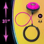 Skip It Retro Outdoor Toy, Light Up Ball and Digital Counter, Pink, Soft Foam Padded Ankle Ring, 79 cm Long, Screen Free Play, Toy for Boys, Girls, Kids Ages 5 and Up