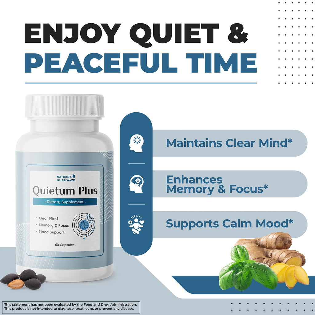 Quietum Plus – Herbal Extract Capsules – 60 Ct, 6 Month Supply