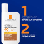 La Roche-Posay Anthelios Sunscreen SPF 40, Ultra-Light Fluid Broad Spectrum SPF 50, Face Sunscreen with Titanium Dioxide Mineral, Lightweight & Fast-Absorbing, Oil-Free, Matte Finish
