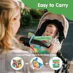 hahaland Baby Book for 1 Year Old - Touch and Feel Soft Activity Books Tummy Time Baby Toy 6 9 12 18 Months Interactive Book for Babies 6-12 Month on Airplane Christmas Birthday Gift Stocking Stuffers
