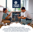 Nature Clean Dishwasher Rinse Aid Liquid, Non Toxic Natural Formula, Spot Free Shine for Glasses & Dishes, Hard Water Stain Remover, Dishwasher Drying Agent, 8 oz/250 ml Pack of 12