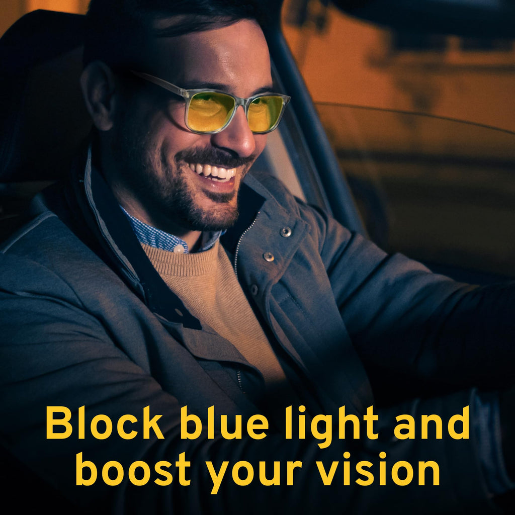 Gaoye Night Driving Blue Light Glasses for Woman - Computer Glasses for Blue Light Blocking - Lightweight Frames - 3 pack