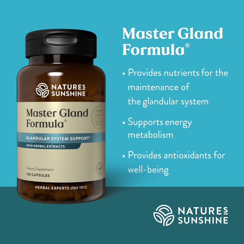 Nature's Sunshine Master Gland, 120 Capsules | Provides Complete Nutritional Support for Every Gland in the Body, Helps Support Energy Metabolism