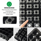 3-Pack Seed Starter Trays with 5" Tall Humidity Domes & 54-Cell Deep Trays