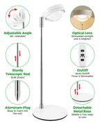 Tmsluody Plant Grow Light, Full Spectrum Grow Lights LED Spotlight with Metal Base, Desk Plant Growing Lamps with Auto On Off Timer 3/9/12H, 6 Brightness Levels, 9.8-25.6'' Adjustable Height