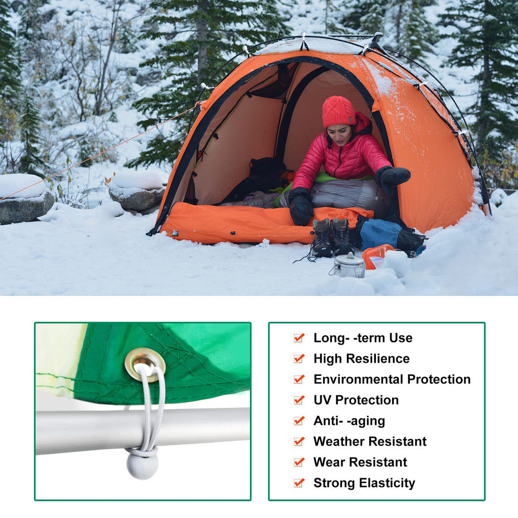 50PCS White Ball Bungee Cords, 6 Inch Heavy Duty Outdoor Bungee Cord with Balls, Tarp Tie Down Bungee Balls for Shelter, Camping, Cargo,Tent Poles UV Resistant（Ball Size 1 inch）