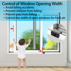 ZRFCXE Window Locks,8 Pack Sliding Window Locks with Key for Vertical & Horizontal Sliding Windows Doors,Easv to Install,Adjustable Security Window Lock for Patio Bedroom Home and Office (Black)